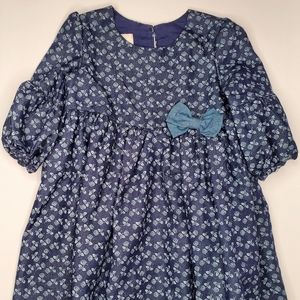 Laura Ashley London Vintage Floral Denim Dress